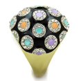 thumbnail image 4 of TK1625 - IP Gold(Ion Plating) Stainless Steel Ring with Top Grade Crystal in Clear, 4 of 4