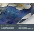 thumbnail image 4 of Relief White Flowers Wall Mural, Abstract Oil Painting Style 3D Wallpaper Mural, Blue Background Wall Murals Wallpaper For Boys And Girls Bedroom 59"W x 39.4"H (Not Peel and Stick), 4 of 6