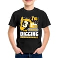thumbnail image 4 of SUYIDA Boys Excavator Graphic Tee Casual Short Sleeve Shirt For Outdoor Play And Everyday Summer Wear Ages 3 To 13 Years Black,10-11 Years, 4 of 4