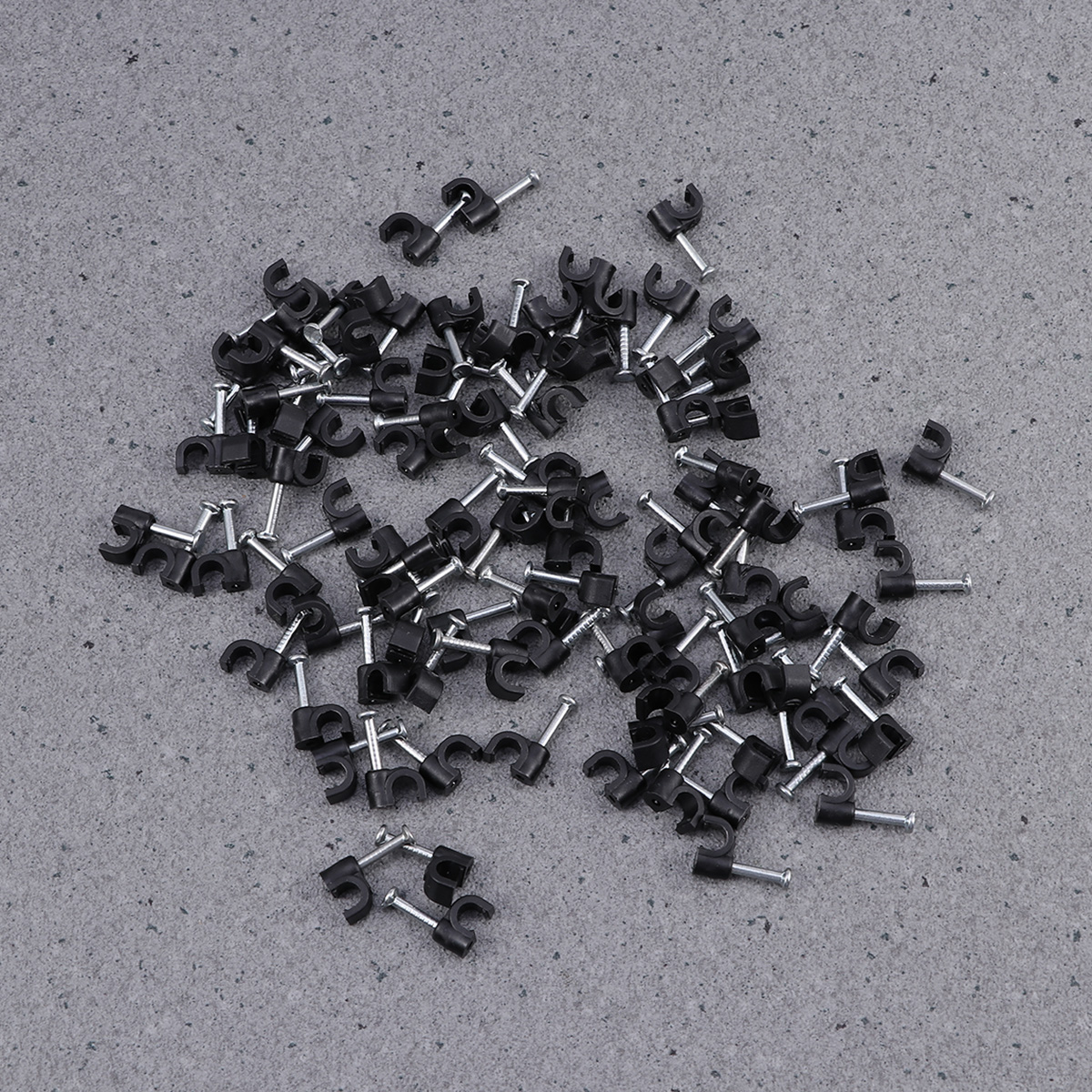 Eease 100 Pack Round Cable Wire Clips for Electrical, Ethernet, Coax ...