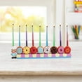 thumbnail image 4 of Baker and Doughnuts Children's Candle Menorah Hand painted Mouthwatering Traditional Chanukah Sofganiyot Fits Standard Hanukkah Candles Collectible Chanukiyas by Zion Judaica, 4 of 4