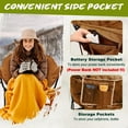 thumbnail image 5 of Slsy 2PACK Oversized Heated Camping Chair, Padded Camp Chair with 3 Heat Levels, Portable Folding Heated Chair Round Moon Saucer Folding Lawn Chair Outdoor Chair, 5 of 11