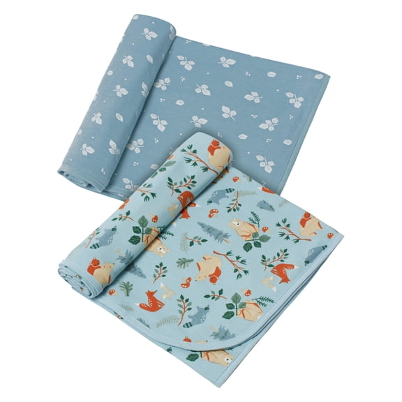 Modern Moments by Gerber Baby & Toddler Boys XL Ultra Soft Swaddle Blankets, 2-Pack
