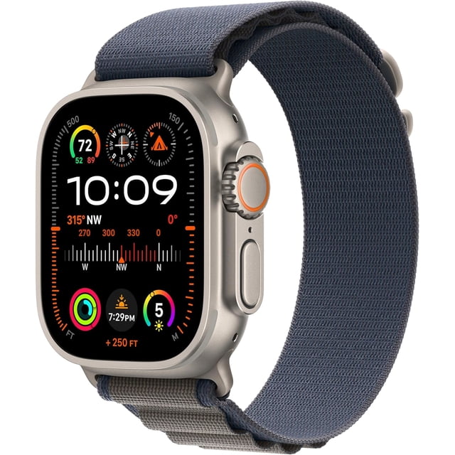 Reloj inteligente Apple Watch Ultra 2 49 mm Titanio con Alpine Loop Textil Azul 64 GB Wi-Fi LTE UWB Bluetooth 4G