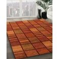 thumbnail image 3 of Ahgly Company Machine Washable Indoor Square Abstract Red Area Rugs, 7' Square, 3 of 7