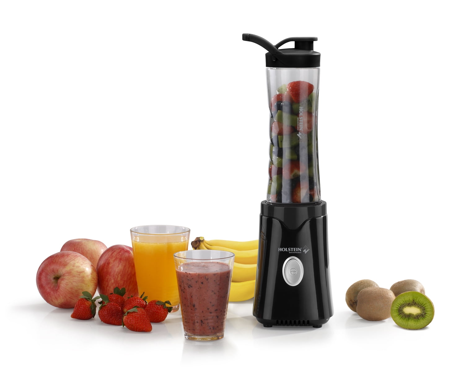 Holstein Housewares 250W Single Serve Personal Blender with 20oz Travel To-Go Cup – Creamy Shakes, Smoothies & More