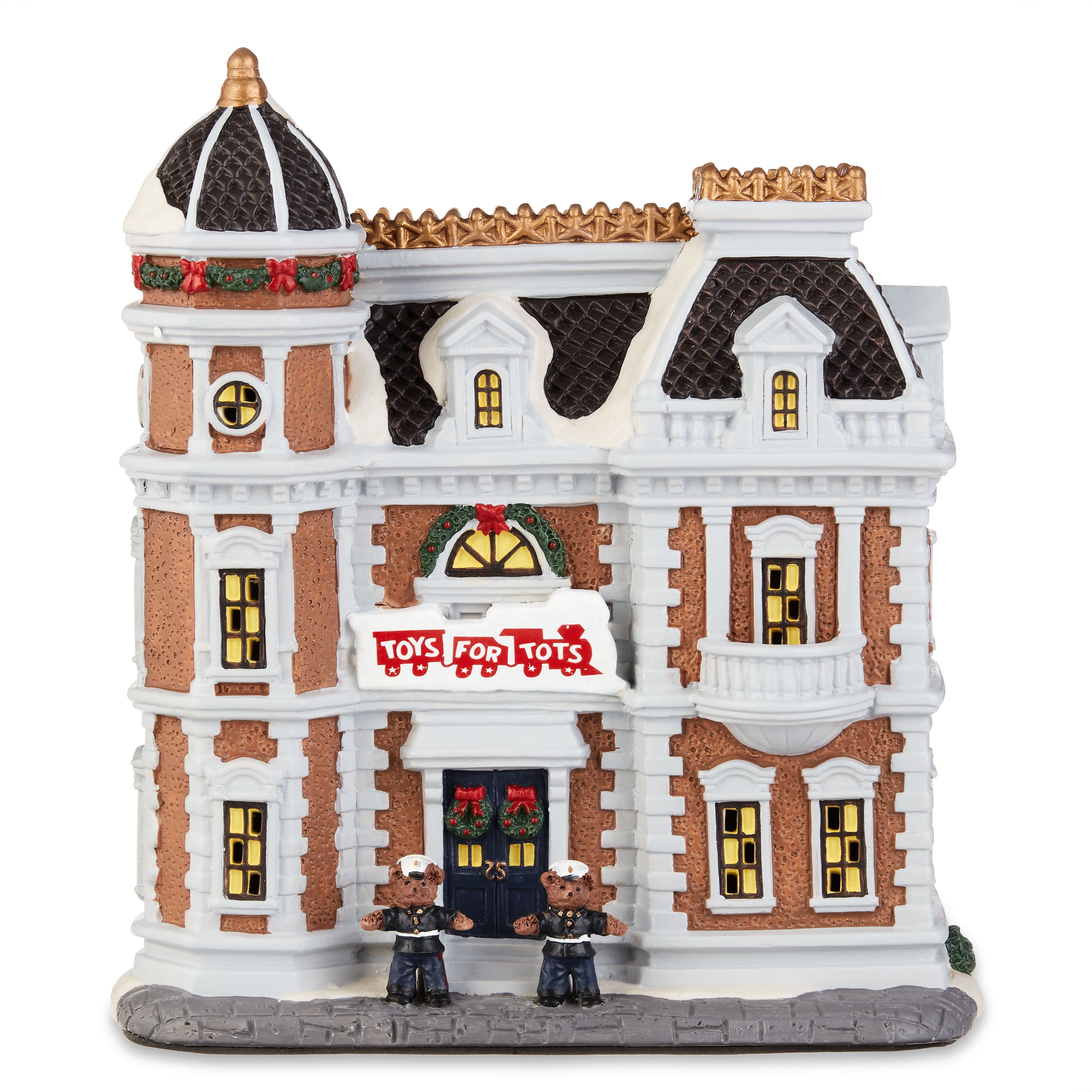 Holiday Time Indoor Decoration MultiColor Toys For Tots Village House