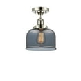 thumbnail image 2 of Innovations Lighting  Ballston Urban Bell - 1 Light 8" Semi-Flush Mount Polished Nickel/Plated Smoke, 2 of 5