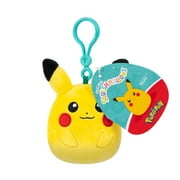 Squishmallows Clip-On Pokemon Pikachu Plush Toy - 3.5-inch Portable Soft Plush