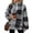 Gray (Ladies Jackets), variant on Womens Plaid Sherpa Fleece Tops Oversized Half Zip High Neck Pullover Warm Fuzzy Fall Winter Clothes with Pocket