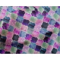 thumbnail image 4 of oneOone Silk Tabby Fabric Textured Moroccan Geometric Printed Fabric 1 Yard 42 Inch Wide, 4 of 4