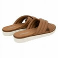 thumbnail image 3 of Kensie Womens' Dream Cross Band Comfortable & Cushioned Slip-On Sandal (Tan, 7.5), 3 of 5