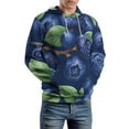 thumbnail image 5 of Blueberries Dark Background 3d Sweatshirts Hoodie Fashion Casual Personality Men's Women Street Hoodie Pullovers Long Sleeve Comfortable Top, 5 of 6