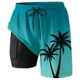 thumbnail image 2 of Kcolen Men's Swim Trunks High Stretch Mens Swim Shorts Lightweight Mens Swimsuit Soft Compression Liner Summer Beach Swimwear, 2 of 4