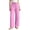 Pink, variant on Women's Crinkle Gauze Cotton Pants Elastic Drawstring Waist Harem Lantern Pant Loose Baggy Casual Trousers with Big Patch Pockets Pink,3xL