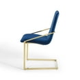 thumbnail image 7 of Side Dining Chair, Set of 2, Velvet, Metal Steel, Gold Blue Navy, Modern Contemporary Urban Design, Kitchen Room Cafe Bistro Restaurant Hospitality, 7 of 7