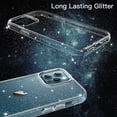thumbnail image 3 of JETech Glitter Case for iPhone 12 Pro Max, 6.7-Inch, Bling Sparkle Shockproof Phone Bumper Cover, Cute Sparkly for Women and Girls (Clear), 3 of 7