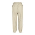 thumbnail image 5 of BLVB Womens Plus Size Linen Capri Pants Drawstring Elastic Waist Baggy Tapered Capris Casual Summer Lounge Pants, 5 of 7