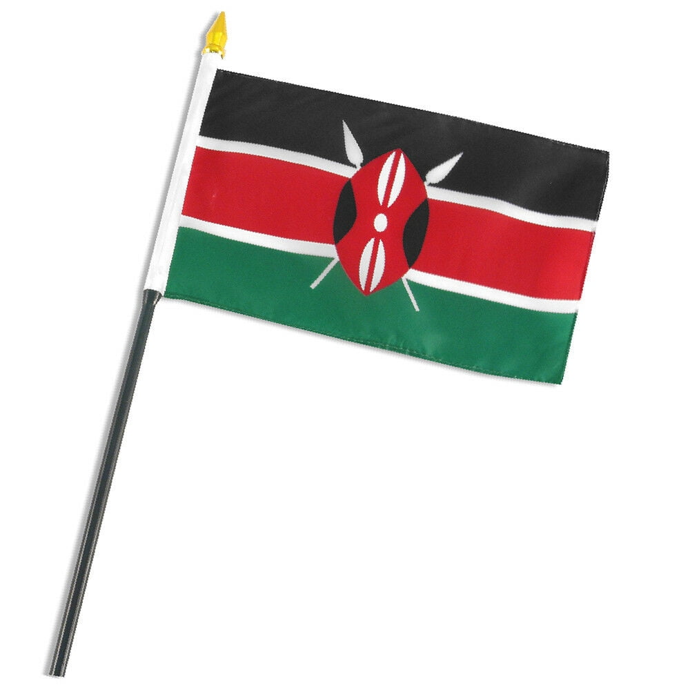 Kenya 4"x6" Flag Desk Table Stick 