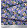 thumbnail image 2 of Soimoi Rayon Fabric Monstera Leaf & Floral Decor Fabric Printed Yard 42 Inch Wide, 2 of 5