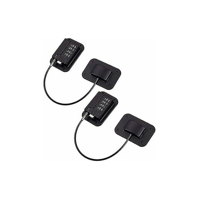 2 Pack Coded Combination Refrigerator Locks, Child Safe Refrigerator Lock, Child Safety Cabinet Window Locks, Baby Door Lock - Black