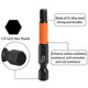 thumbnail image 2 of 10PCS Hex Screwdriver Bit Set 50mm H6 TS2 Steel Magnetic Drill Bit for Electric Drill Screwdrivers, 2 of 5