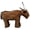 Brown Large Bull, variant on Tuffy Barnyard Mouse White Durable Plush Dog Toy