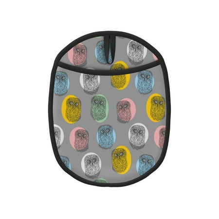 

Circular Patterned Owl Pot Holders for Kitchen - Heat Resistant Oven Mitts Hot Pads with Pocket Non Slip Silicone Pot Holders Cuteness Hanging Loop Potholders for Kitchen Baking