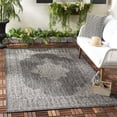 thumbnail image 3 of SAFAVIEH Courtyard Delbet Medallion Indoor/Outdoor Area Rug, Black/Ivory, 6'7" x 9'6", 3 of 10