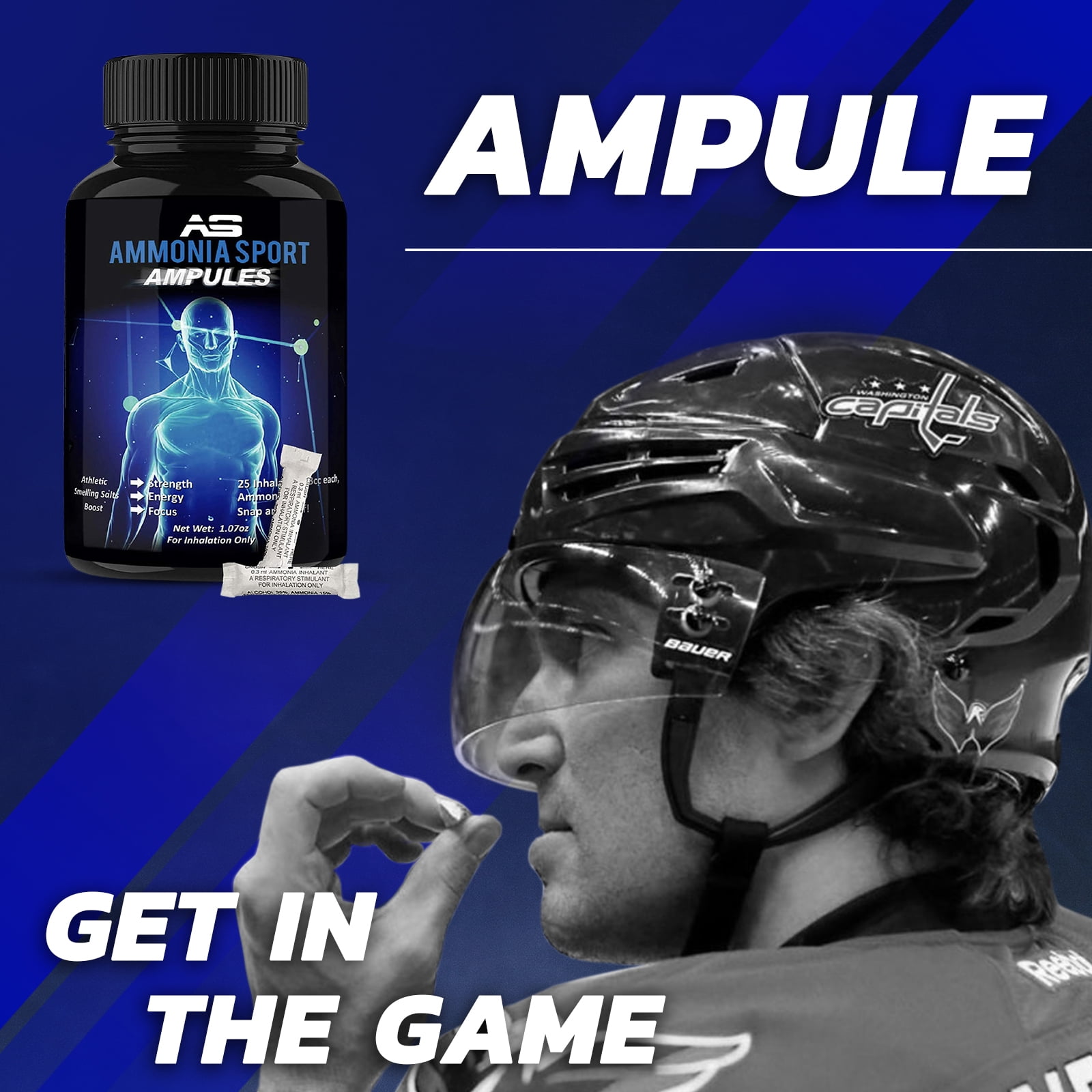 Ammoniasport Athletic Smelling Salts Ampules 25 Ammonia Inhalant Smelling Salts Powerlifting Smelling Salts Ammonia Alert Salt Caps Pre Workout Tablets Jetlag Pills Ammonia Alert Walmart Com Walmart Com