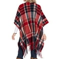 thumbnail image 2 of Woolrich Women's Textured Luxe Soft Warm Cozy Blanket Shawl Wrap Cape (Noel Plaid, One Size Fits All), 2 of 3