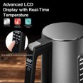thumbnail image 3 of Stainless Steel Electric Kettles, 1.7L 1500W Fast Water Boiler with  6 Temperature Presets and Touch LCD Display,Auto Shut Off and Boil Dry Protection, 30min Keep Warm, 3 of 9