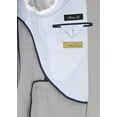 thumbnail image 6 of Mens Side Vent 2-piece Silver Gray Cotton Trim Fit Suit DTI, 6 of 7