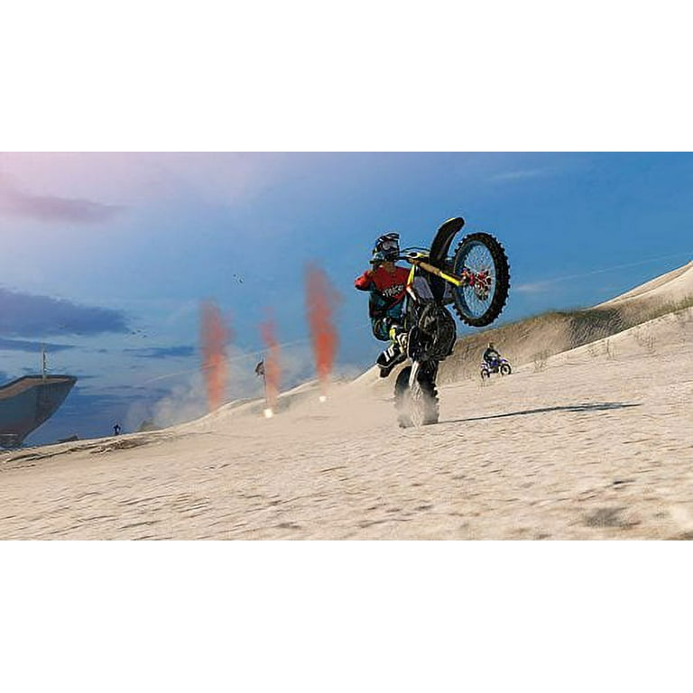 MX vs ATV Supercross Encore (Playstation 4 - PS4) 2 player split screen.  Customized rider and bike. 