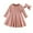 Pink, variant on Odeerbi Kids Girls Rib Knit A-Line Dress Spring Cute Cotton Dresses Round Neck Button Solid Color Comfortable Casual Long Sleeve Dress Kids Girls Clothes