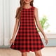 thumbnail image 2 of Teen Girls Dresses Sleeveless Plaid A-Line Dress Classic Pattern Casual Summer Dresses for Kids ,Sie:140, 2 of 7