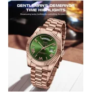 NIBOSI Mens Luxury Simple Business Temperament Automatic Calendar Waterproof Quartz Watch