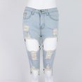 thumbnail image 4 of Shorts Déchirés Grande Taille en Denim Hot Pants Jeans 2TG Rétro Bleu, 4 of 8