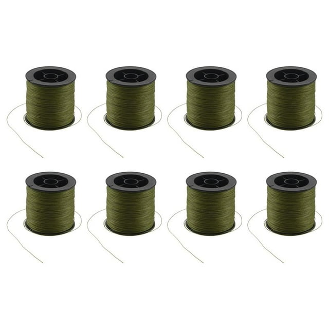 8piezas 500 M 30 LB 0.26mm de Pesca 4 Hebras Trenzadas de PE de Fuerza Verde
