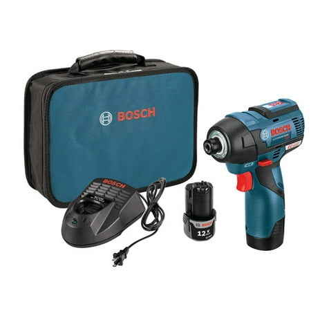 Dog Tracking Kit - Bosch PS42-02 12V Max 2.0 Ah Cordless Lithium-Ion EC Brushless 1/4 in. Hex Impact Driver Kit