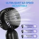 thumbnail image 5 of 2Packs of Portable Handheld Mini Fans, USB Rechargeable Personal Fan, Battery Operated Small Hand Held Fan with 3 Speeds, 5 of 5