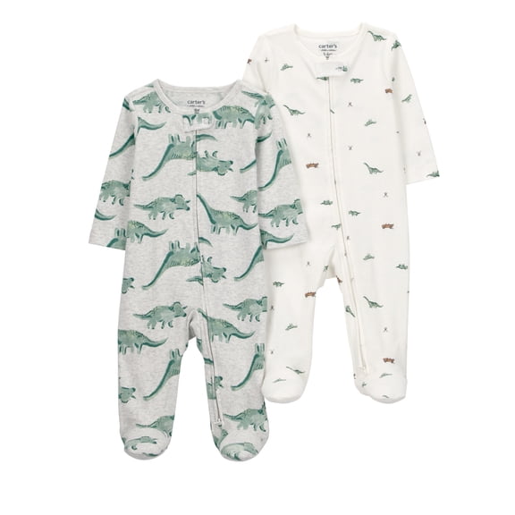 Pack de 2 mamelucos Child of Mine para Bebé Niño 2 Piezas con Estampado de Dinosaurios Multicolor Talla 6-9 Meses