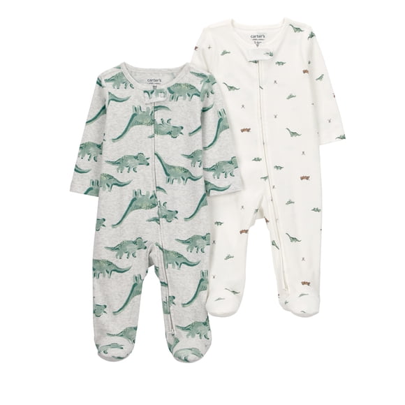 Pack de 2 mamelucos Child of Mine para Bebé Niño 2 Piezas con Estampado de Dinosaurios Multicolor Talla 0-3 Meses