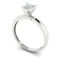 thumbnail image 2 of 0.5 ct Princess Cut Simulated Diamond Solitaire 14K White Gold Womens Engagement Ring, 2 of 5