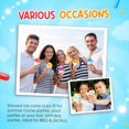 thumbnail image 4 of LEEYNEER 60pcs Paper Cone Cups Thicken Cone Cups Disposable Cone Paper Cups Shaved Ice Cups for Shaved Ice  Slushies Water Cooler Dispenser, 4 of 6