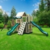Kidwise Congo Safari Lookout and Climber Play System - Green/Sand