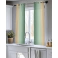 thumbnail image 5 of Sage Green Yellow Ombre Sheer Curtains 54 Inch Length 2 Panels Set for Living Room/Bedroom, Farmhouse Modern Gradient Art Kitchen Curtains Grommet Semi-Sheer Curtains Window Treatments 42"x54"x2, 5 of 7