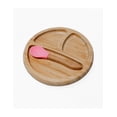 thumbnail image 1 of Plato Extendido Ecowood de Bambú y Base de Silicona con Divisiones para Bebe y Niño Ecowood  Plato y cuchara de bambú, 1 of 7