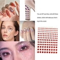 thumbnail image 2 of Maytalsory Eye Body Face Rhinestone Stickers Self Adhesive Bling Crystal Eyebrow Forehead Makeup Festival Accessory DIY for Women Red 1Set, 2 of 6