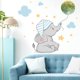 thumbnail image 5 of Calcomanías de pared de luna luminosa, decoraciones de pared de dibujos animados de estrellas de nubes, mural de pared de arte de bricolaje extraíble para dormitorio de niños, guardería, dec, 5 of 5